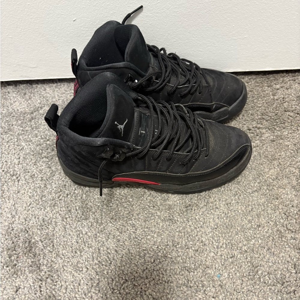 Jordan Black and Red Men's High-Top Sneakers